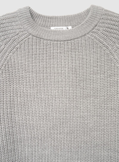 Maglia girocollo a costa inglese
