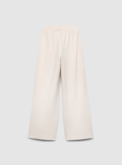 Pantaloni tuta wide leg a tinta unita