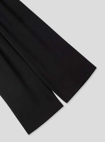 Solid colour wide leg trousers
