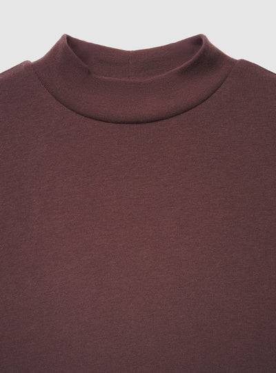 Solid-colour polo-neck T-shirt