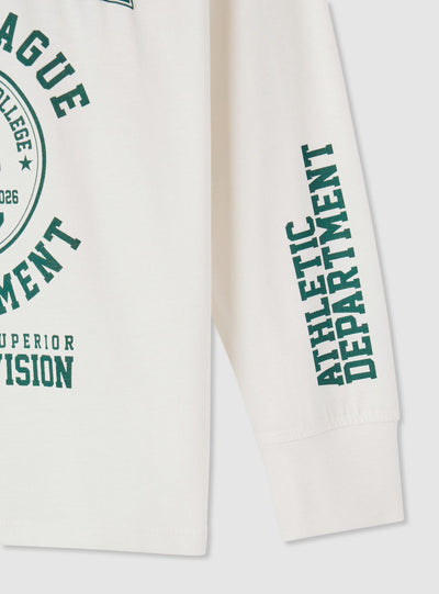Long-sleeve T-shirt with college print