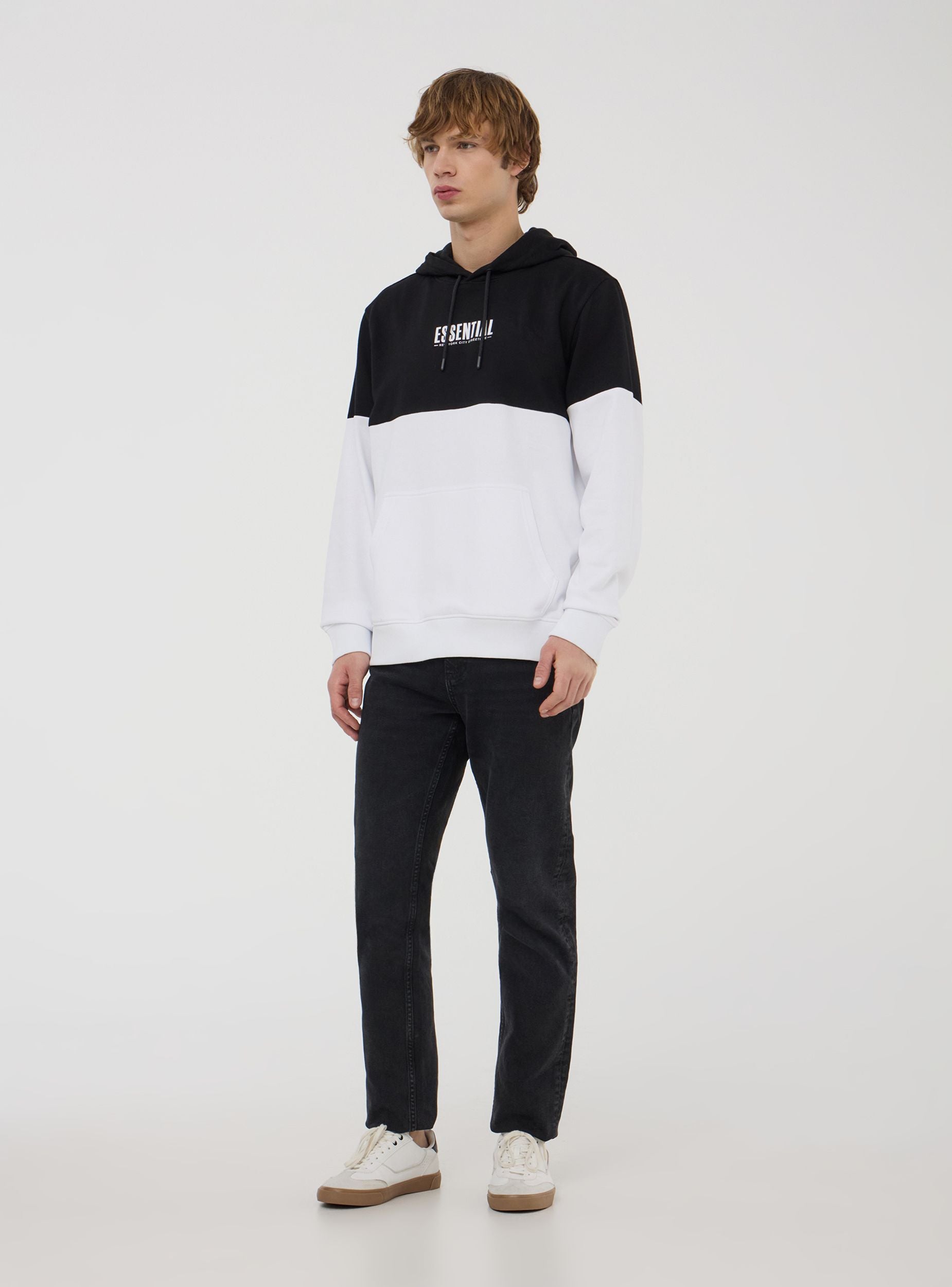 Noroze Tuta Uomo Con Zip, Righe A Blocchi V, Pantaloni Jogging Con Tasche, Blu Navy, Taglie S-XXL