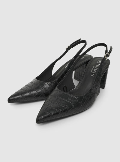 Décolleté slingback effetto cocco