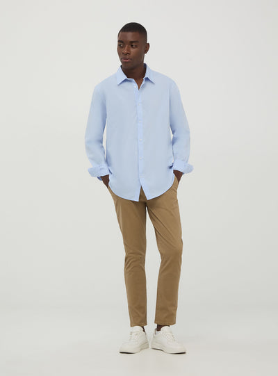 Camicia in popeline stretch