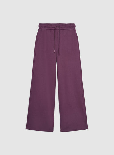 Pantaloni tuta wide leg tinta unita