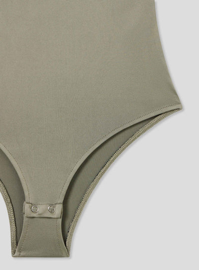 Body elasticizzato con scollo quadrato