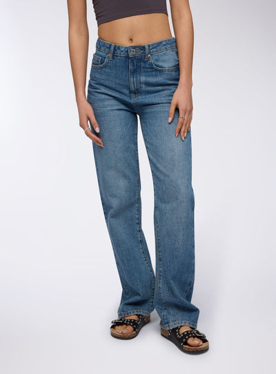 Jeans straight acid wash