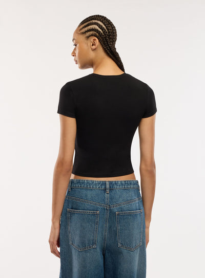 T-shirt slim con scritta