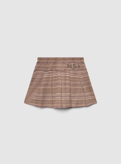 Skort na kockice s detaljem srca