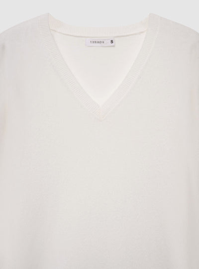 Pull à col en V uni