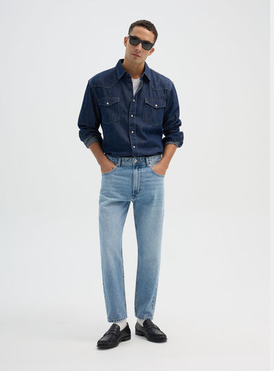 Jeans relaxed a tinta unita