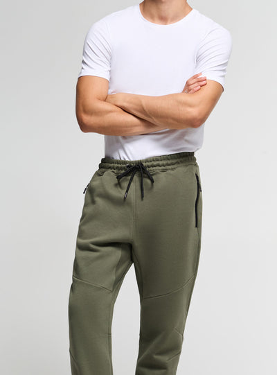 Pantaloni tuta con zip e coulisse
