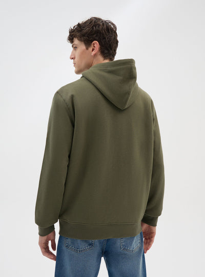 Felpa con cappuccio e zip imbottita