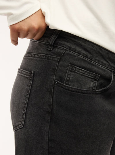 Jeans wide leg con stampa animalier
