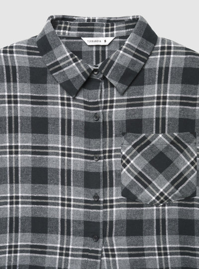 Camicia crop a quadri
