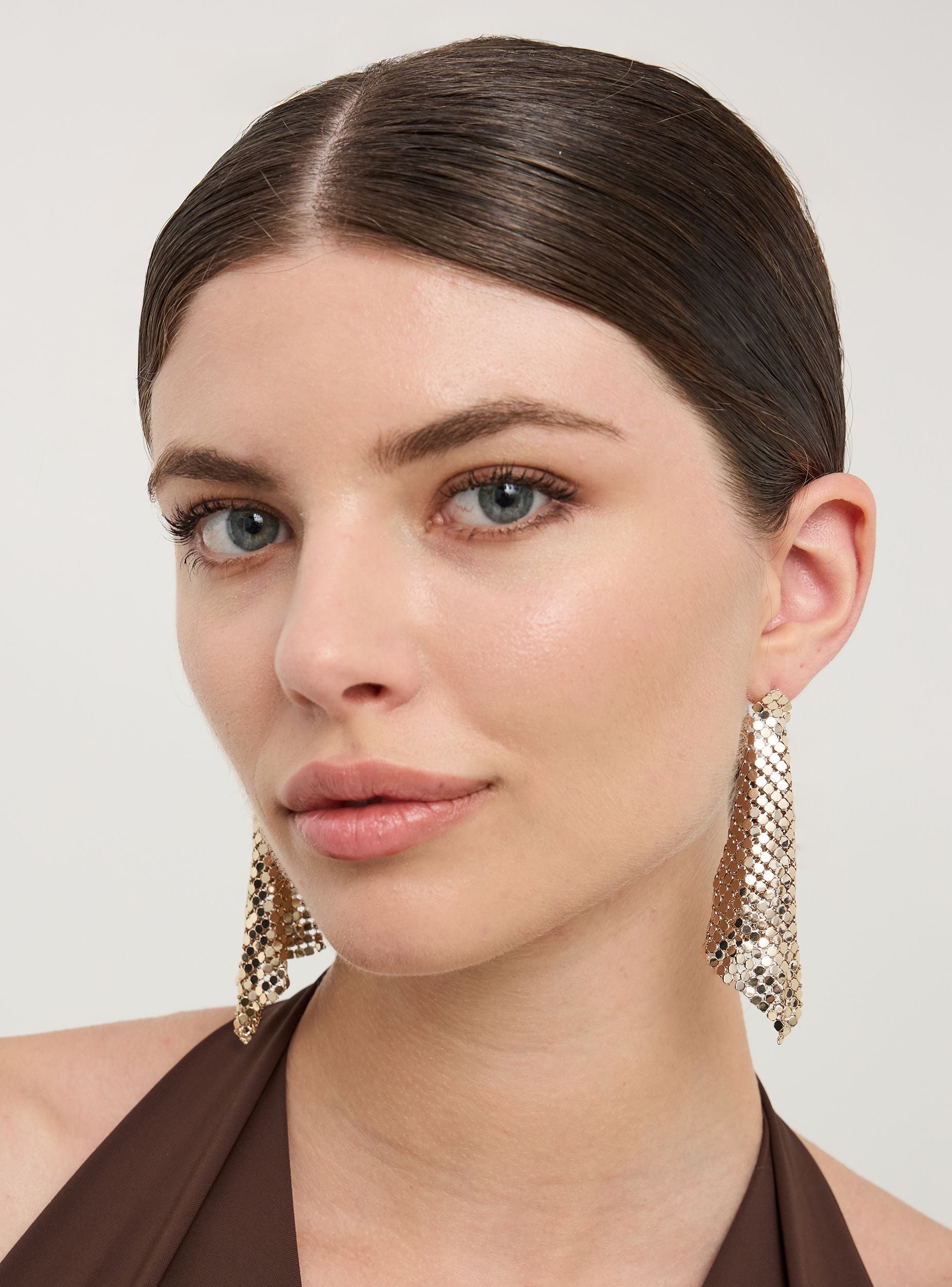 Boucles D'oreilles Strass Bleu Sur Métal Couleur Or - Garanti Sans Nickel - Neuf Avec étiquettes