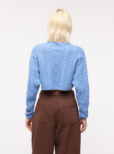 Maglia crop ampia a trecce