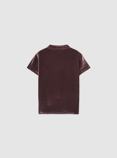 T-shirt con lupetto e bottoni diagonali
