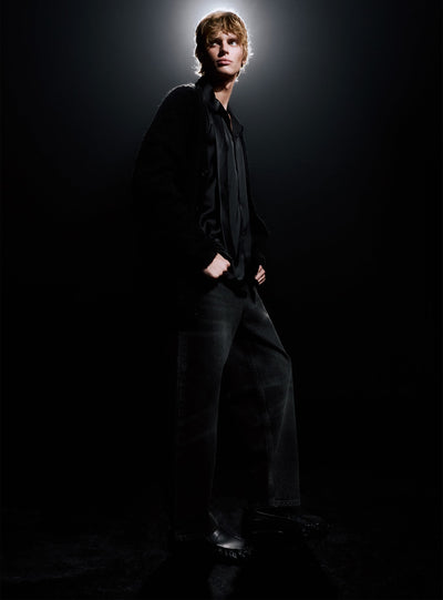 Unifarbene Balloon-Jeans