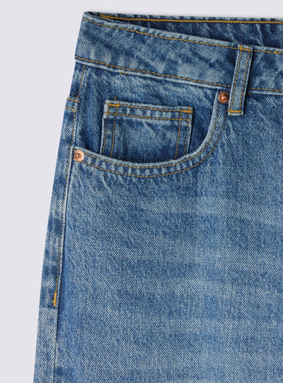 Jeans straight acid wash