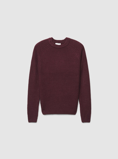 Maglia girocollo a costa inglese