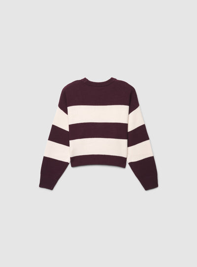Maglia ampia a righe con maniche balloon