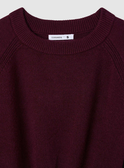 Einfarbiger Pullover mit Ballonärmeln