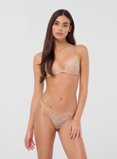 Pack of 2 sparkling lace T-string thongs