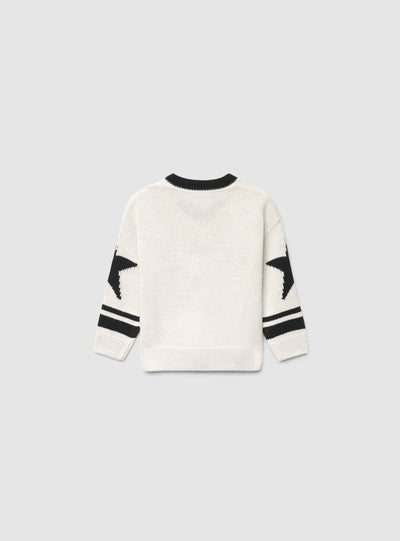 Maglia stile college con scollo a V