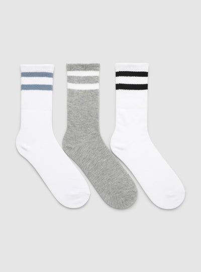 Pack 3 calze sportive a righe