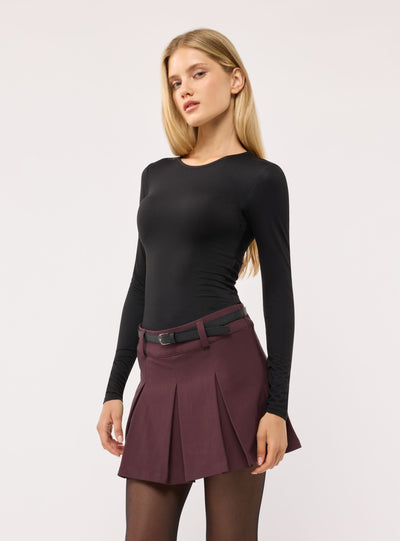 T-shirt body a maniche lunghe tinta unita