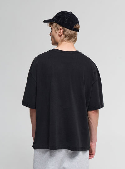 T-shirt boxy con stampa patch