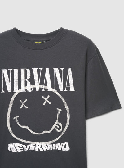 T-shirt ampia con stampa Nirvana