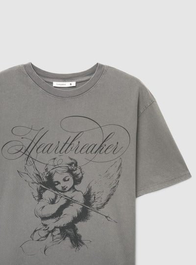 T-shirt ampia con stampa angeli
