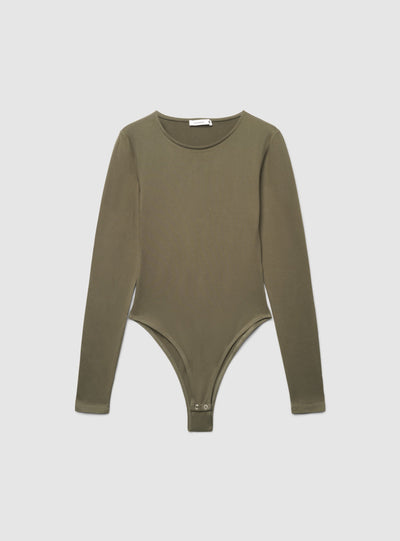 T-shirt body a maniche lunghe tinta unita
