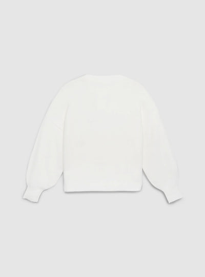 Maglia ampia con scritta ricamata