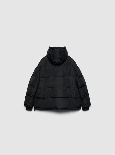 Giubbotto imbottito oversize con cappuccio