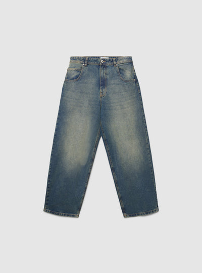 Jeans balloon a tinta unita