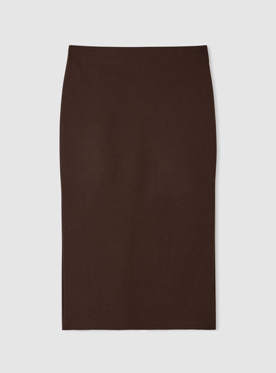 Falda midi lisa