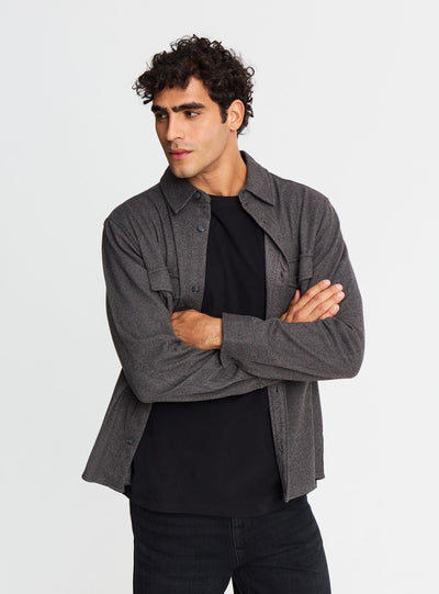 Camicia shacket con tasche a patta