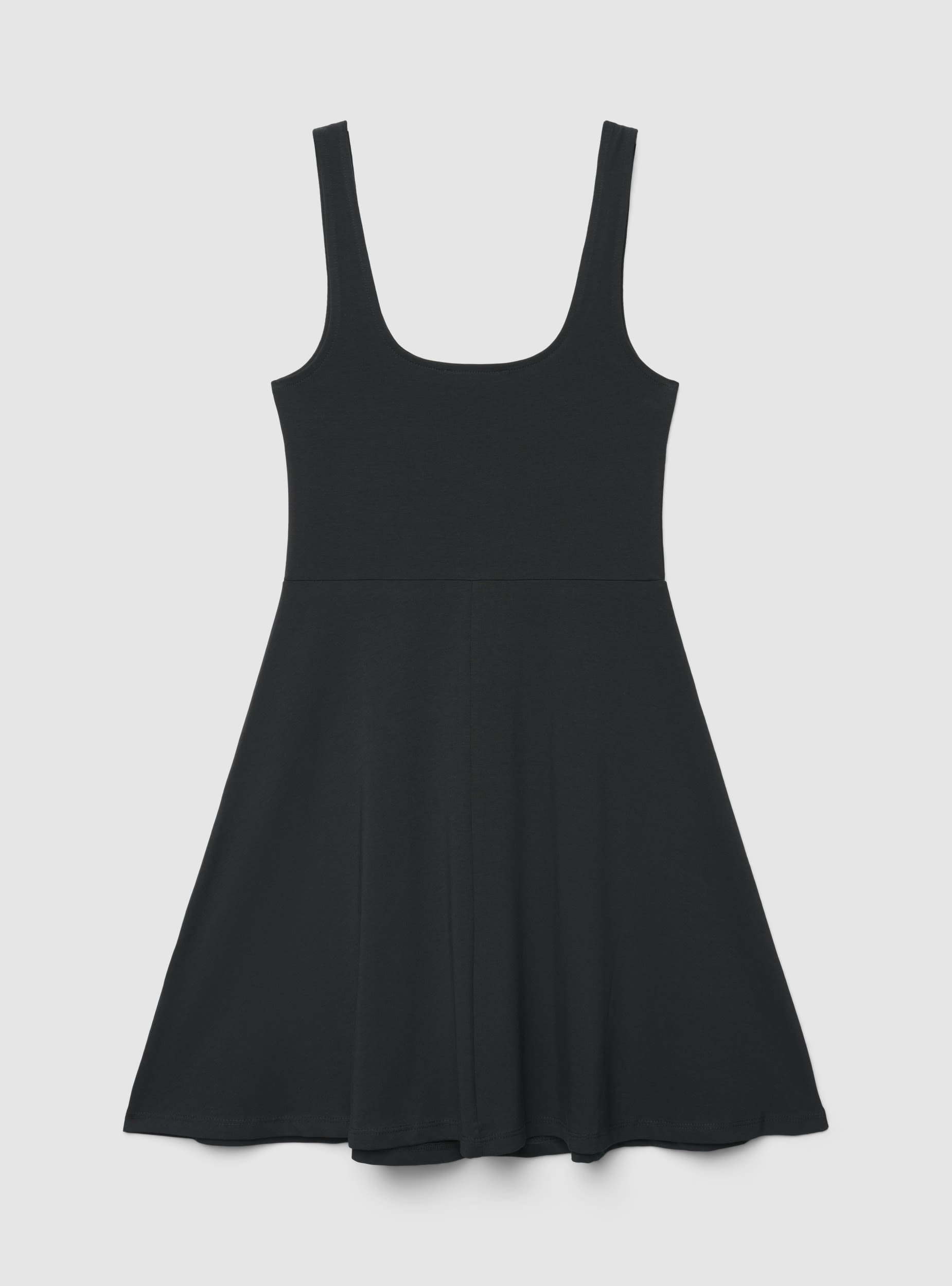 sleeveless skater dress black Waverly | Black Racer-Neck Sleeveless Skater Mini Dress