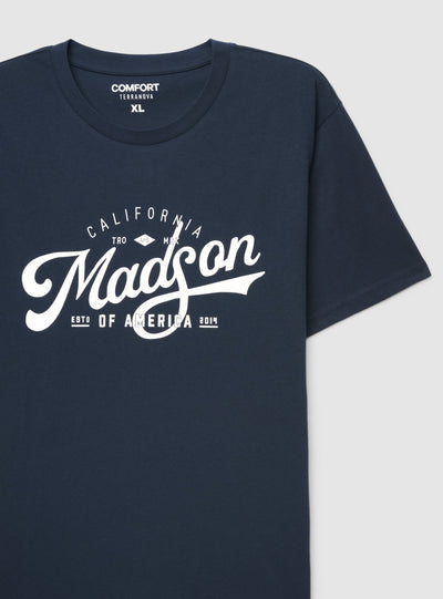 T-shirt comfort con stampa college