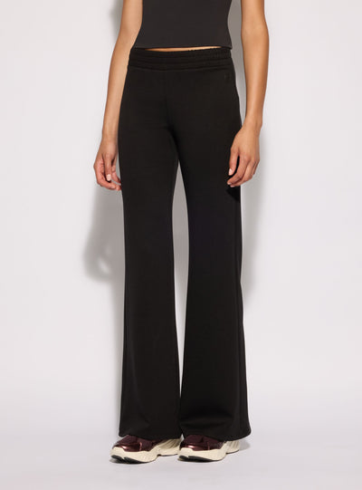 Pantaloni tuta sportivi wide leg a tinta unita