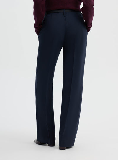 Pantaloni wide leg a tinta unita