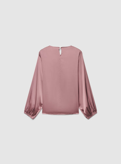 Camicia in satin con apertura a goccia
