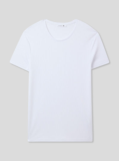 T-shirt a costina tinta unita