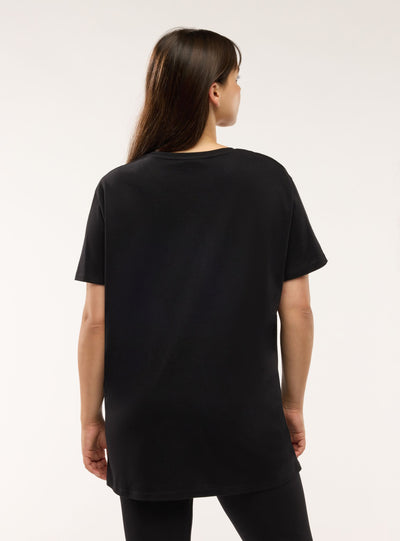 T-shirt maxi a tinta unita