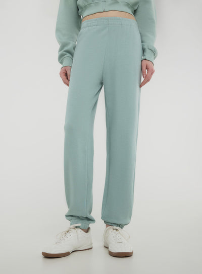 Pantalon de survêtement taille haute avec poignets
