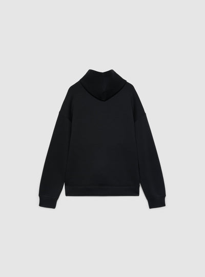 Felpa boxy con zip e cappuccio