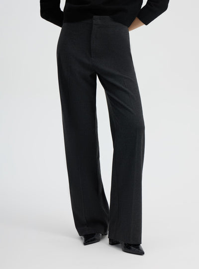 Pantaloni wide leg effetto mélange